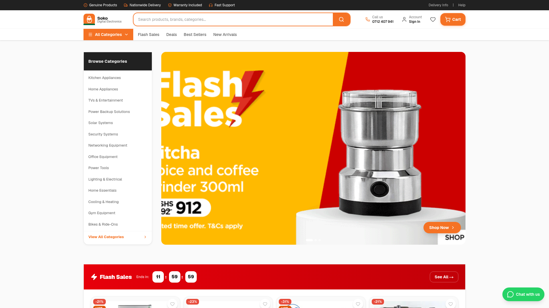Soko Mtaani — Electronics Store website preview